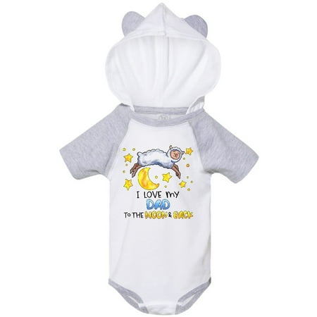 

Inktastic I Love my Dad to the Moon and Back Cute Sheep Gift Baby Boy or Baby Girl Bodysuit