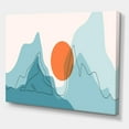 thumbnail image 3 of Designart Red Moon Over Abstract Blue Mountains I Canvas Wall Art, 3 of 4