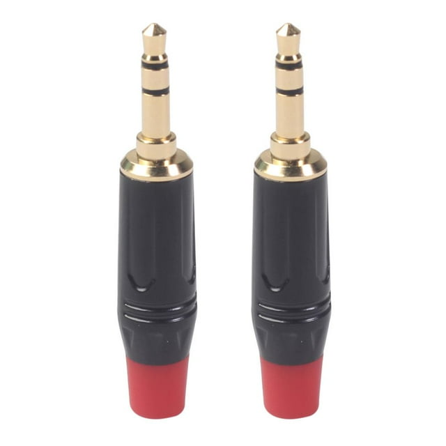 Conector estéreo de 2 piezas de 3,5 mm para adaptador de soldadura de sonido para micrófono DIY Baoblaze Enchufe macho estéreo soldado con autógena