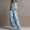 Light Blue, variant on Women's 2 Piece Solid Color Casual Pocket Matching Outfit Zip Up Sleeveless Vest & Drawstring Wide Leg Pants Set Pink,S