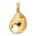 thumbnail image 4 of 14K Yellow Gold Textured and Polished Finish Oyster Shell Charm Pendant, 4 of 4
