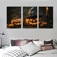 thumbnail image 3 of JRXY Framed Canvas Print Wall Art Creepy Witch Pumpkin Skull Celebration & Holiday Halloween Photography Modern Art Decorative for Living Room Bedroom Corporate Office 12x16 Inches 3 Panels 12x16x3pcs, 3 of 4