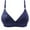 Blue, variant on MIUOWANP Women's Bras No Underwire Full Support Polka Dot Print Push-Up Breathable Daily Bra,Pink S