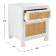 thumbnail image 5 of SAFAVIEH Dave 1-Drawer 1 Door Nightstand White / Natural, 5 of 7