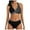 Black, variant on Women Bikini Set High Waisted Two Piece Cute Swimsuit Tummy Control Modest Bathing Suit 2025 Push Up Swimwear