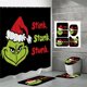 thumbnail image 1 of Grinch Decor Grinch Christmas Decorations Bathroom Grinch Christmas Decorations Christmas Waterproof Polyester Shower Curtain Mat Set Of Four, 1 of 3