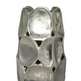 thumbnail image 4 of DecMode 13", 11"H Geometric Open Framed Silver Aluminum Metal Vase with Circular Plates, Set of 2, 4 of 11