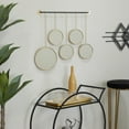 thumbnail image 2 of CosmoLiving by Cosmopolitan 25" x 25" Gold Wall Mirror with Hanging Rod, 2 of 8