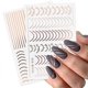 thumbnail image 5 of Lines Nail Stickers Rose Gold Metal Nail Art Decals 8 Sheets Self-Adhesive Nail Stickers, 5 of 5
