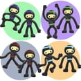 thumbnail image 4 of Set de 48 minininjas doblables ArtCreativity de Ninjas Ninjas de Ninjas de Ninja, 4 of 6