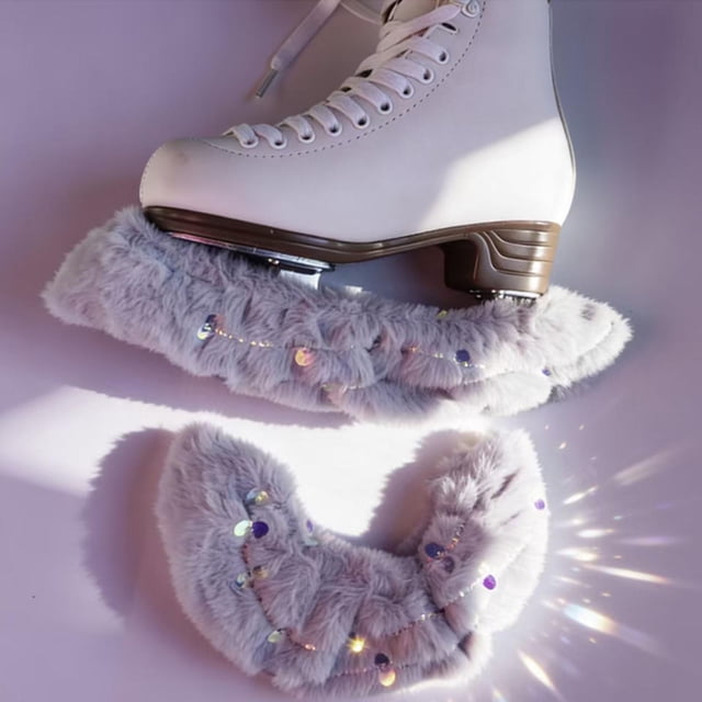 Protectores de cuchillas para patines artísticos, cómodos y ligeros, protectores para patinaje sobre hielo, de hockey para calentamiento deportivo. gris