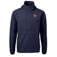 thumbnail image 2 of Men's Cutter & Buck  Navy Syracuse Orange Vault Charter Eco Recycled Half-Zip Anorak Jacket, 2 of 3
