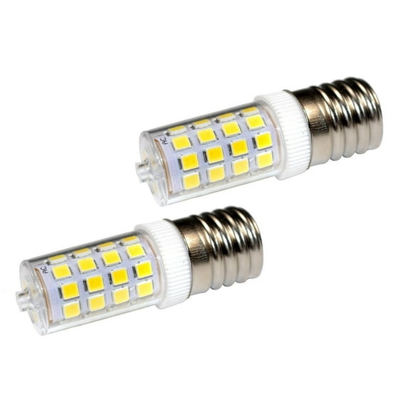 HQRP 2-Pack 110V E17 Dimmable LED Light Bulb Cool White for Samsung RM255BARB / RM255LABP / RM255LASH / RS2621SW
