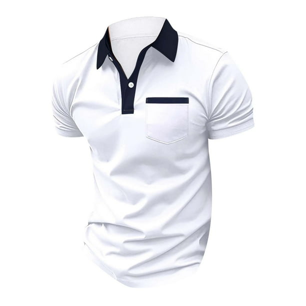 WTXUE Polos Short Sleeve, Scrunch Neck Polo Golf Shirts for Men