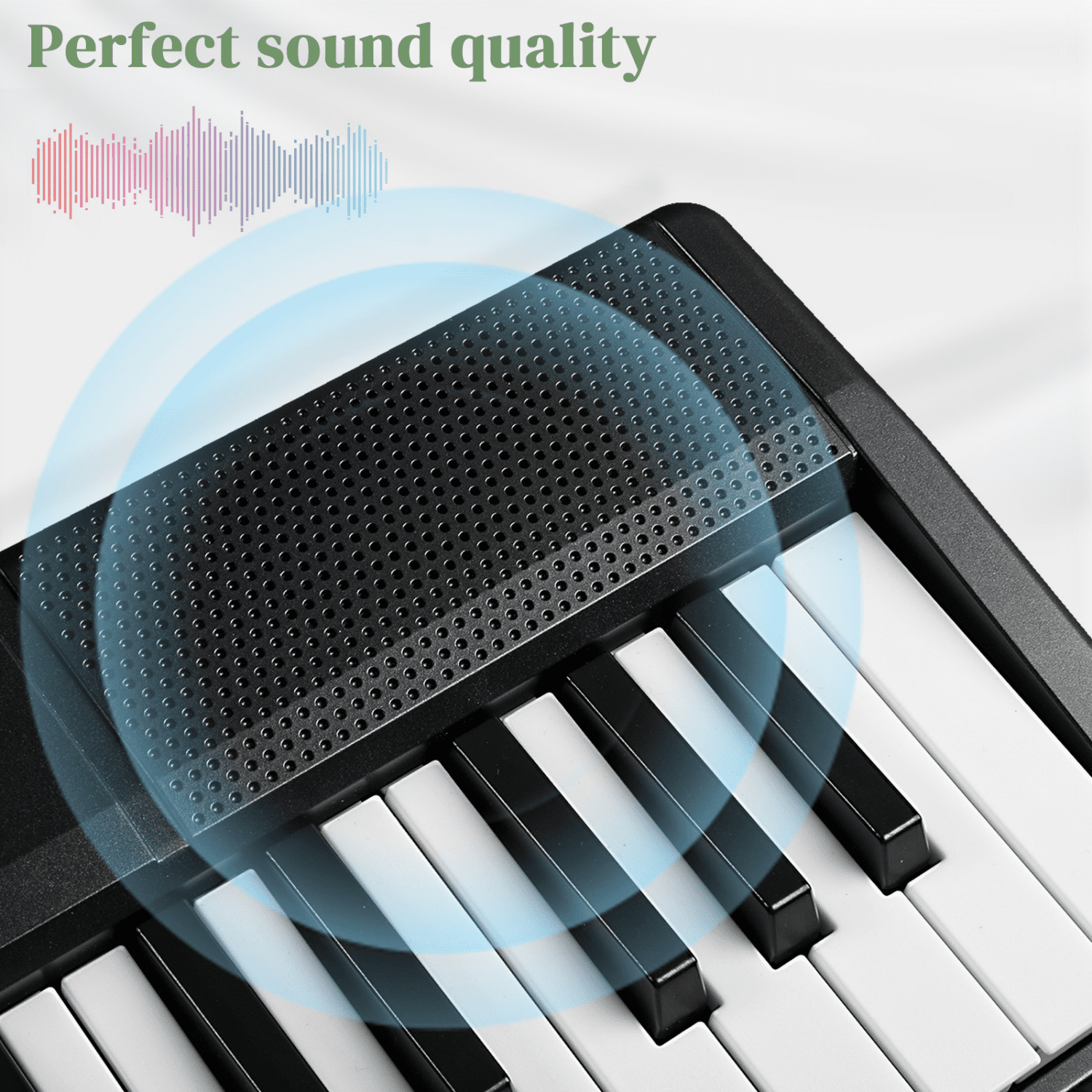 Hassch 61-Key Folding Bluetooth Keyboard Piano for Beginners, Portable Semi-Weighted Digital Piano with Bag and Pedal, Black
