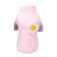 thumbnail image 1 of Soft Pet Fleece Shirt - Durable, Hemming, Cartoon Print, Comfortable, Washable, Keep Warm, Casual Poached Egg Pattern Pet Shirt for Winter, 1 of 8