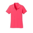 thumbnail image 5 of Port Authority Ladies Cotton Touch Performance Polo-M (Hot Coral), 5 of 6