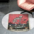 thumbnail image 4 of Tarot Card Death Round Carpet Circle Rug Outdoor Patio Area Rug Washable Large Area Rugs Hallway Room Decor Fitness Mats, 4 of 8