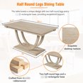 thumbnail image 3 of Half Round Legs 6 Dining Collection, Solid Wood Table, Upholstered Chairs & Bench Furniture,, 3 of 7
