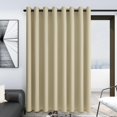 thumbnail image 1 of Deconovo Cortinas Deconovo para puertas corredizas - Cortinas anchas de 254 cm de ancho, que bloquean la luz para dormitorio/sala de estar (254 cm de ancho x 243 cm de largo, beige, 1 panel), 1 of 7