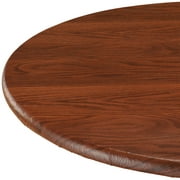 Wood Grain Fitted Table Cover-Oak-45" - 56" dia. Round-1