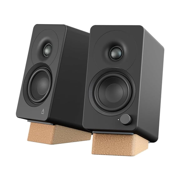 Creative XF1 PC Speakers, Bluetooth 6.0, 72W RMS, Hi-Res Audio, LDAC, AAC | Computer speakers, Compact, Sub-Out, Parametric EQ, Desktop Mode, Bookshelf, Turntable, Speaker Isolation Stand, Black