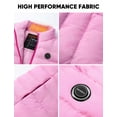 thumbnail image 3 of ORRNIKKO Kids' Heated Vest with Battery Pack Lightweight Vest Pink M, 3 of 7