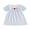 Blue, variant on Toddler Little Girl Back to School Outfit First Day of School Pre Kindergarten Plaid Smocked Short Sleeve Dress Summer Clothes 2-7T