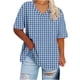 thumbnail image 1 of Camisetas de Cuello en V Mujeres de Manga Corta Sobredimensionada Impresa Camiseta Interior de Verano, Top Deportivo para el Uso Casual, 1 of 4
