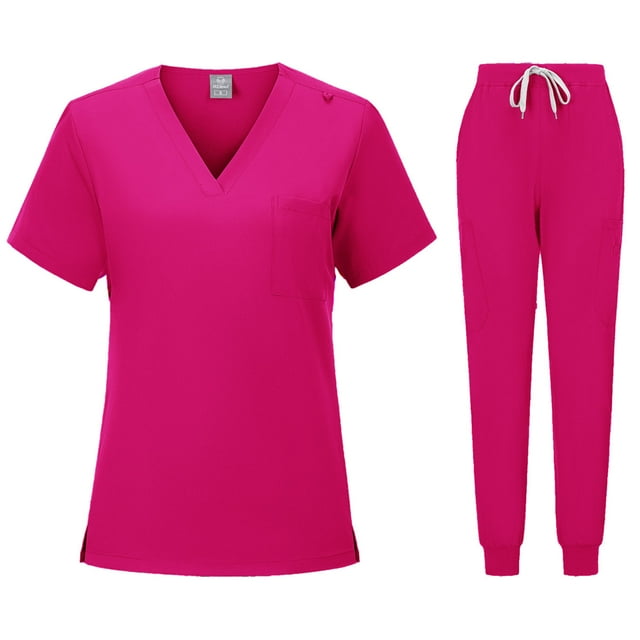 Robes de Lavage à Manches Courtes pour Femmes, Ensemble de Travail Décontracté en Polyester pour Infirmières pour l'Été