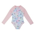 thumbnail image 3 of MSemis One-Piece Long Sleeve Rash Guard Swimsuit, Size 14, Multi Horse (Girl's), 3 of 5