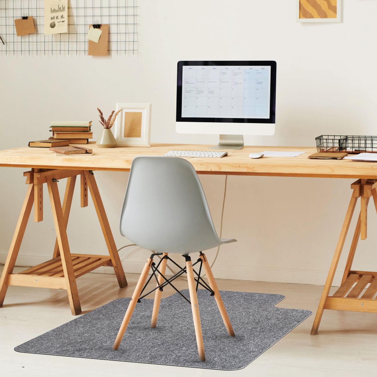 Chair Mat 55x35Office Chair Mat for Hardwood Floor,Floor Protector For  Desk Chair,Light Gray 
