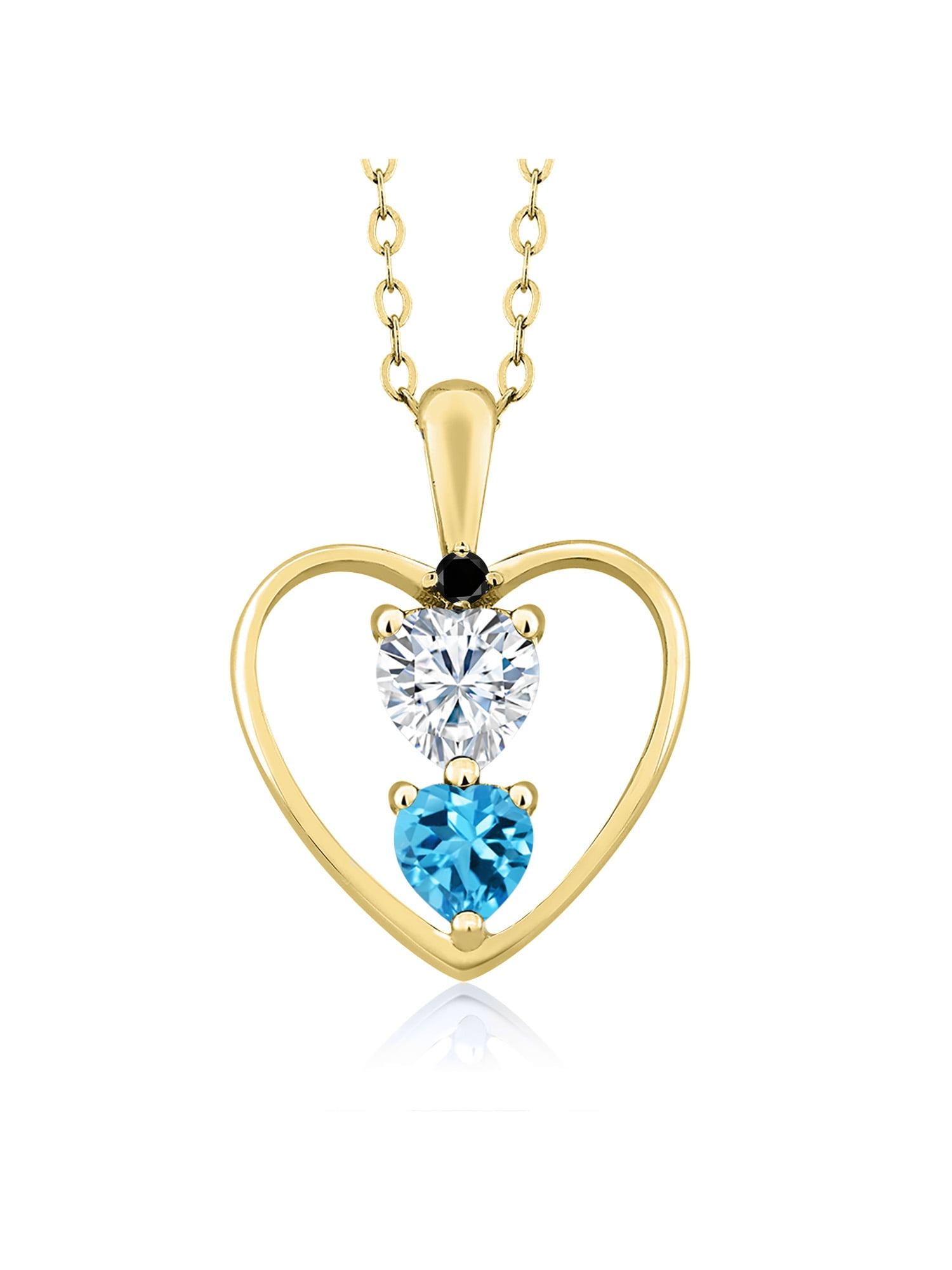 Gem Stone King - 18K Yellow Gold Plated Silver Pendant Forever Classic ...