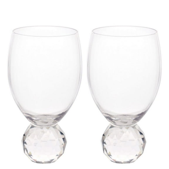 Hestia Diamond Ball Base Wine Glass (Pack of 2)