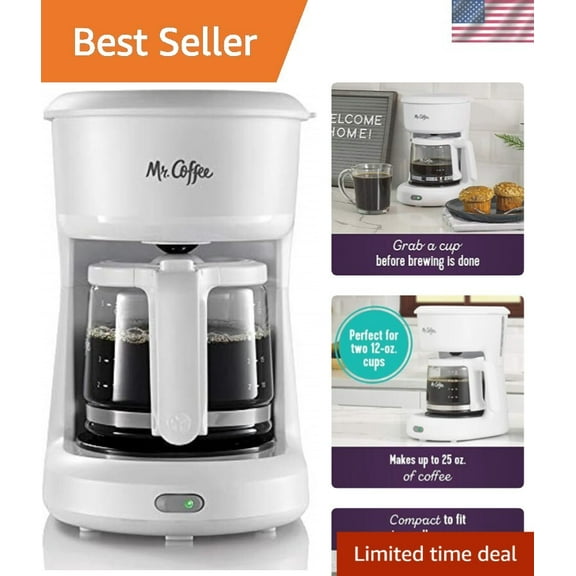 Fully Automatic 5-Cup Coffee Maker with Grab-a-Cup Feature - Convenient Brewing