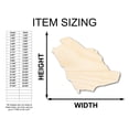 thumbnail image 2 of Unfinished Wood Saudi Arabia Country Shape - Middle East Craft - up to 46" DIY 24" / 1/8", 2 of 4