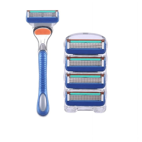 Universal Five-layer Blade Manual Razor Blade, Men's Razor, Old-fashioned Beard Blade 5-blade Razor Holder