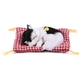 thumbnail image 1 of Juguete de Gato Relleno de simulación, 4 Tipos de simulación de Felpa Gato de Peluche de Juguete de Sonido decoración del hogar, Regalo para niños(Negro + Blanco) Unbranded YXA00182-04, 1 of 7
