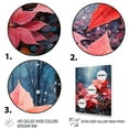 thumbnail image 3 of Designart "Winter s Red and Blue Poinsettias II" Floral & Botanical Canvas Wall Art, 3 of 5