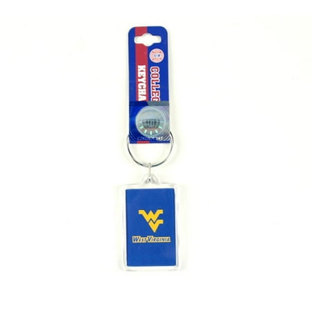 Acrylic Square Key Tag - West Virginia Mountaineers NCAA Acrylic Key Chain