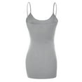 thumbnail image 4 of Essential Basic Women Basic Built In Bra Spaghetti Strap Cami Top Tank - 4 Pk Black Navy Hgray White, L, 4 of 7