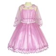 thumbnail image 2 of Robe Fille Orchidée Cape Ceinture Perle Mariage Fête 12 Ans, 2 of 9