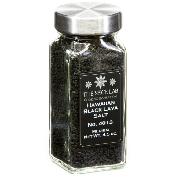 The Spice Lab Authentic Hawaiian Black Lava Sea Salt (Medium Grain) - Kosher - 4013