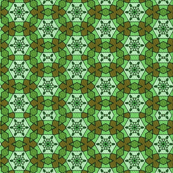 Ahgly Company Indoor Square Patterned Stoplight Go Green Area Rugs, 4' Square