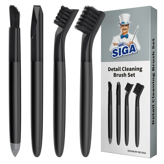 MR.Siga Grout Cleaner Brush Set, Detail Cleaning Brush for Tile, Crevice Cleaning Brush