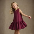 thumbnail image 5 of Zwiiyzr 2025 1-8Y Infant Toddler Baby Dress Summer Casual Cute Solid Color Sleeveless Dress Red, 5 of 9