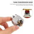 thumbnail image 2 of Luxshiny 1Pcs Tête de Conversion pour Réservoir de Gaz Petit Adaptateur de Réservoir Oxyde d'Aluminium pour Camping, 2 of 8