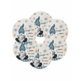 thumbnail image 7 of 13 Inch Round Placemats Set of 6, Beige Christmas Non Slip Heat Insulation PP Table Mats, Xmas Snowflakes Gnomes Gingerbread Man Washable Place Mats for Kitchen Dining Party Table Decor, 7 of 7
