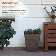 thumbnail image 5 of Alpine Corporation 10" x 11" Stone-Look Planters, Brown, Set of 2, 5 of 14