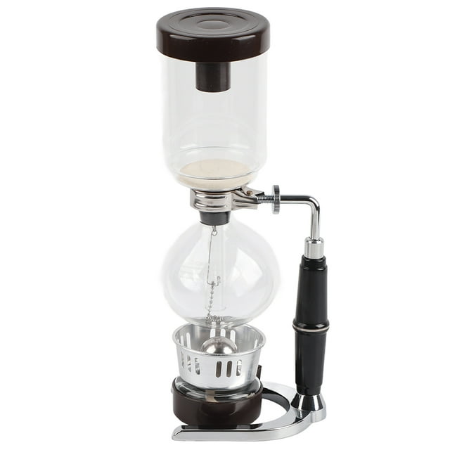 Ensemble de Filtres pour Cafetière siphon Résistant à la Chaleur Cafetière Manuelle Noire